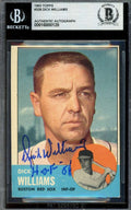 Dick Williams Beckett BAS Signed 1963 Topps Autograph