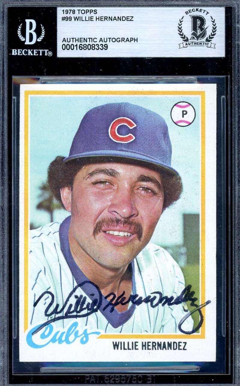 Willie Hernandez Beckett BAS Signed 1978 Topps Rookie Autograph