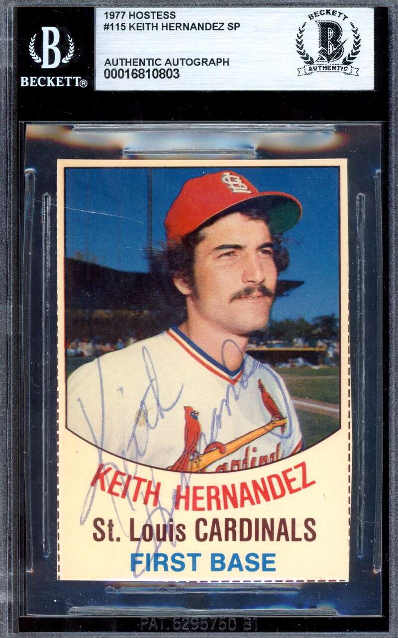 Keith Hernandez Beckett BAS Signed 1977 Hostess Autographed