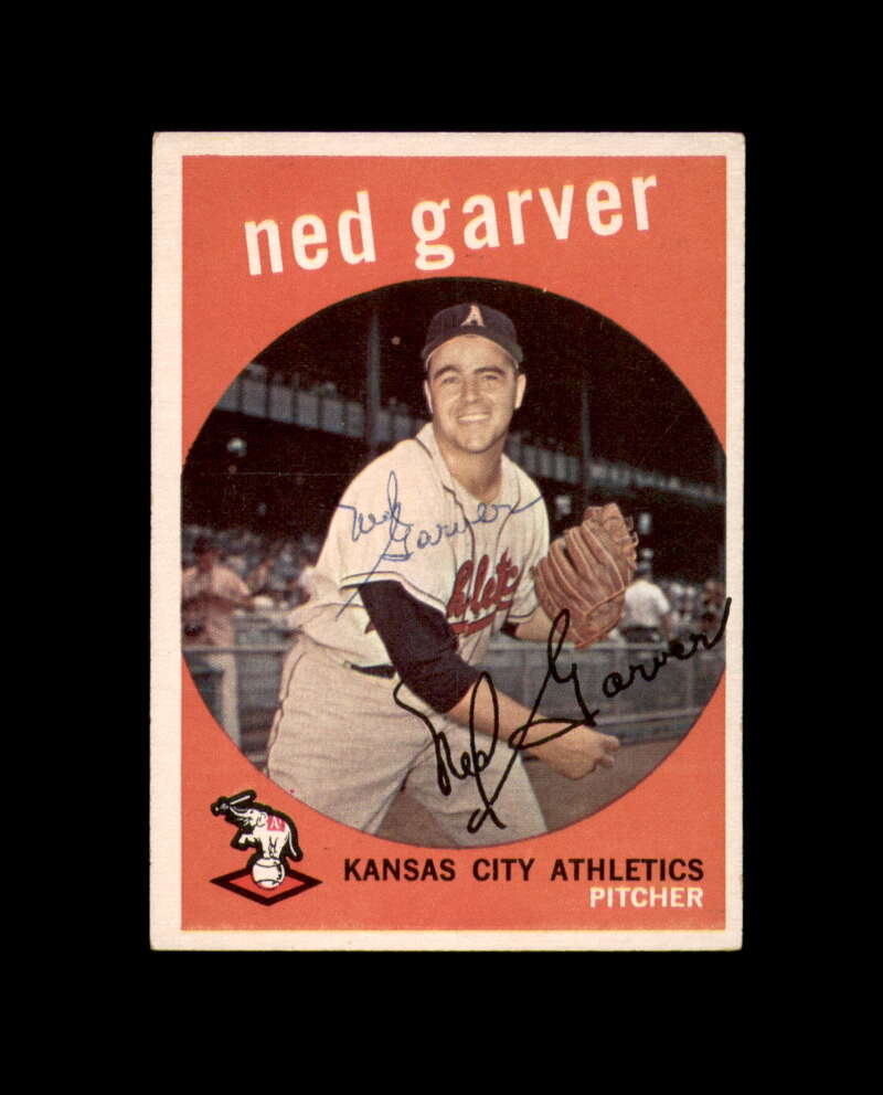 Ned Garver Signed Original 1959 Topps Kansas City Athletics Autograph 1
