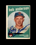 Bob Anderson Signed Original 1959 Topps Chicago Cubs Autograph