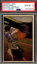 Omar Turk Lown Gem Mint 10 PSA DNA Signed 1953 Bowman Color Autograph