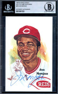 Joe Morgan Beckett BAS Signed Perez Steele Postcard Autograph