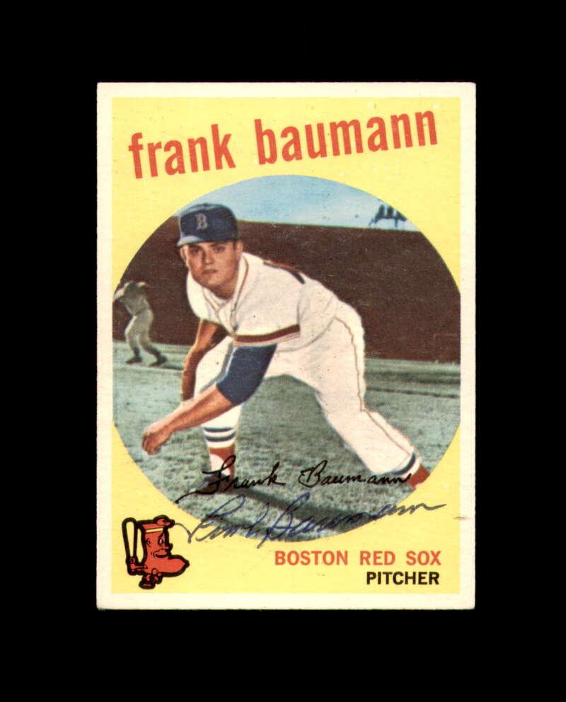 Frank Bauman Signed 1959 Topps Boston Red Sox Autographed