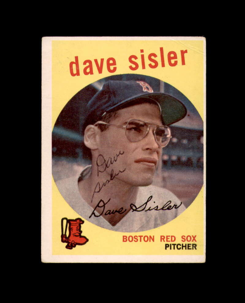 Dave Sisler Signed 1959 Topps Boston Red Sox Autograph