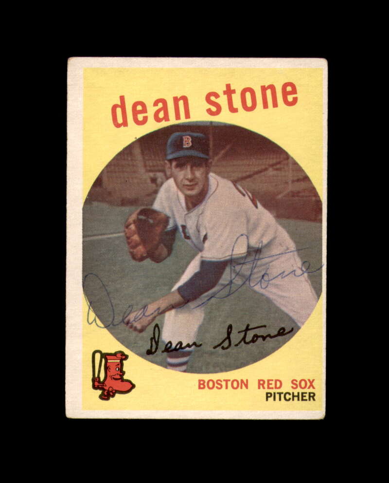 Dean Stone Signed 1959 Topps Boston Red Sox Autograph