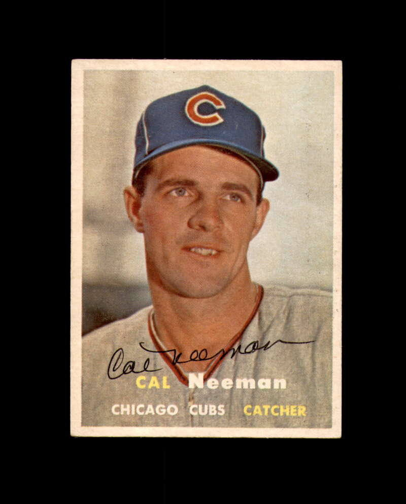 Cal Neeman Signed Original 1957 Topps Chicago Cubs Autograph
