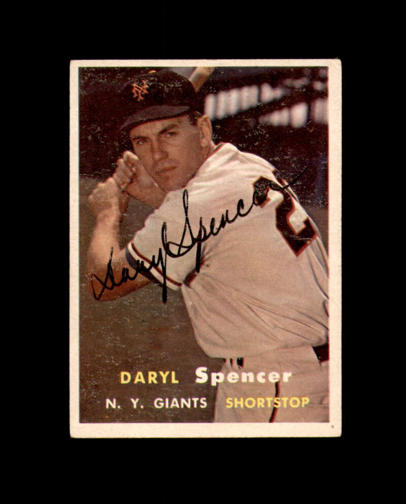 Daryl Spencer Signed Original 1957 Topps New York Giants Autograph 1
