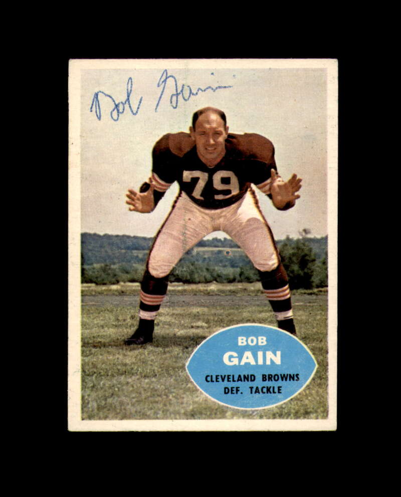 Bob Gain Signed Original 1960 Topps Cleveland Browns Autographed