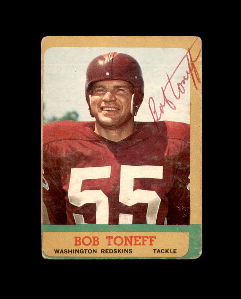 Bob Toneff Signed Original 1963 Topps Washington Autograph