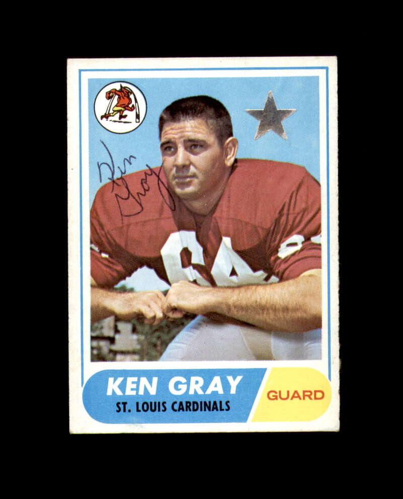 Ken Gray Signed 1968 Topps St. Louis Cardinals Autograph