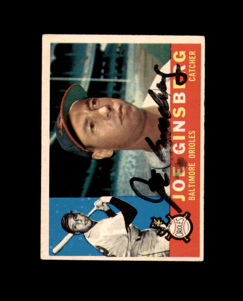 Joe Ginsberg Signed Original 1960 Topps Baltimore Orioles Autograph