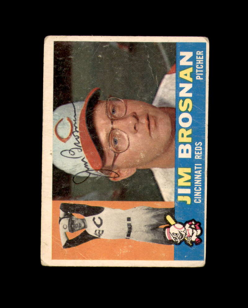 Jim Brosnan Signed 1960 Topps Cincinnati Reds Autograph