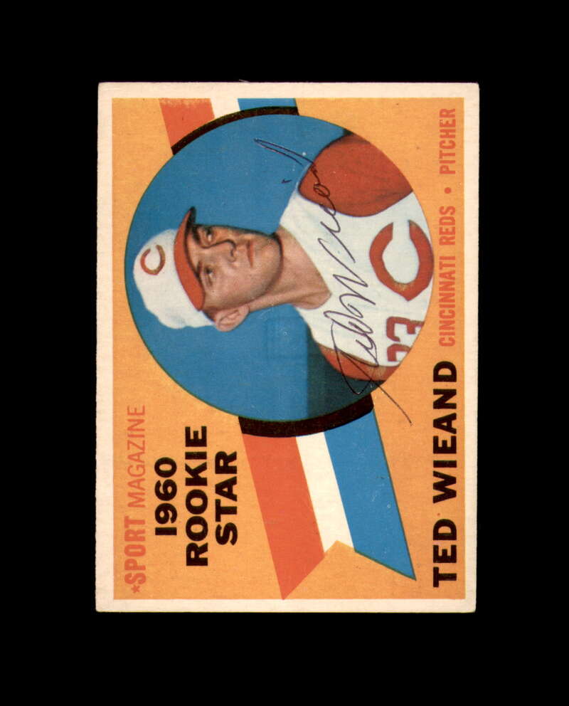 Ted Wieand Signed 1960 Topps Rookie Cincinnati Reds Autograph
