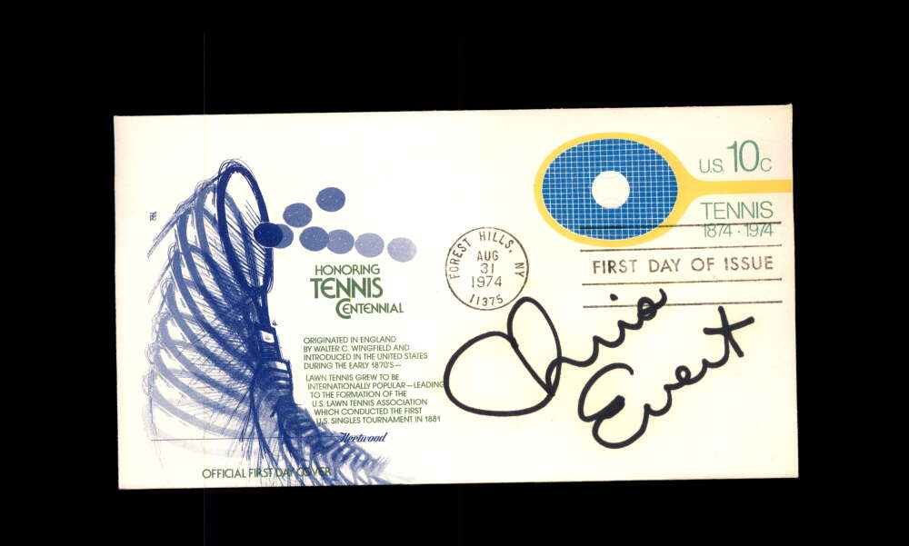 Chris Evert JSA Signed 1974 First Day Cover Cache Autograph