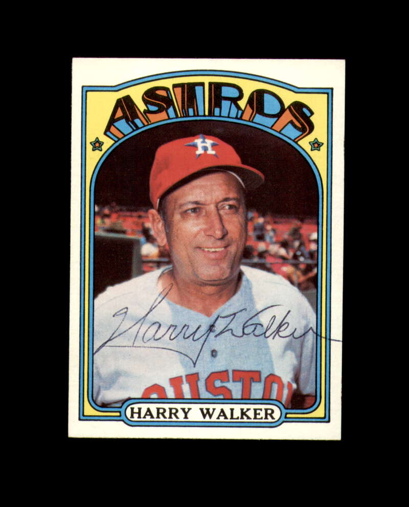 Harry Walker Signed 1972 Topps Houston Astros Autograph