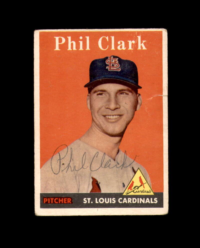 Phil Clark Signed 1958 Topps St. Louis Cardinals Autograph