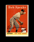Bob Speake Signed 1958 Topps San Francisco Giants Autograph