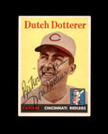 Dutch Dotterer Signed 1958 Topps Cincinnati Reds Autograph