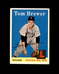 Tom Brewer Signed 1958 Topps Boston Red Sox Autograph