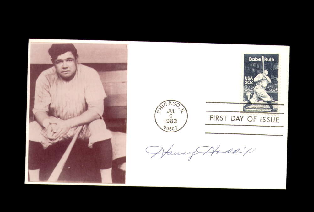 Harvey Haddix PSA DNA Signed FDC 1983 First Day Cover Cache Babe Ruth Autograph