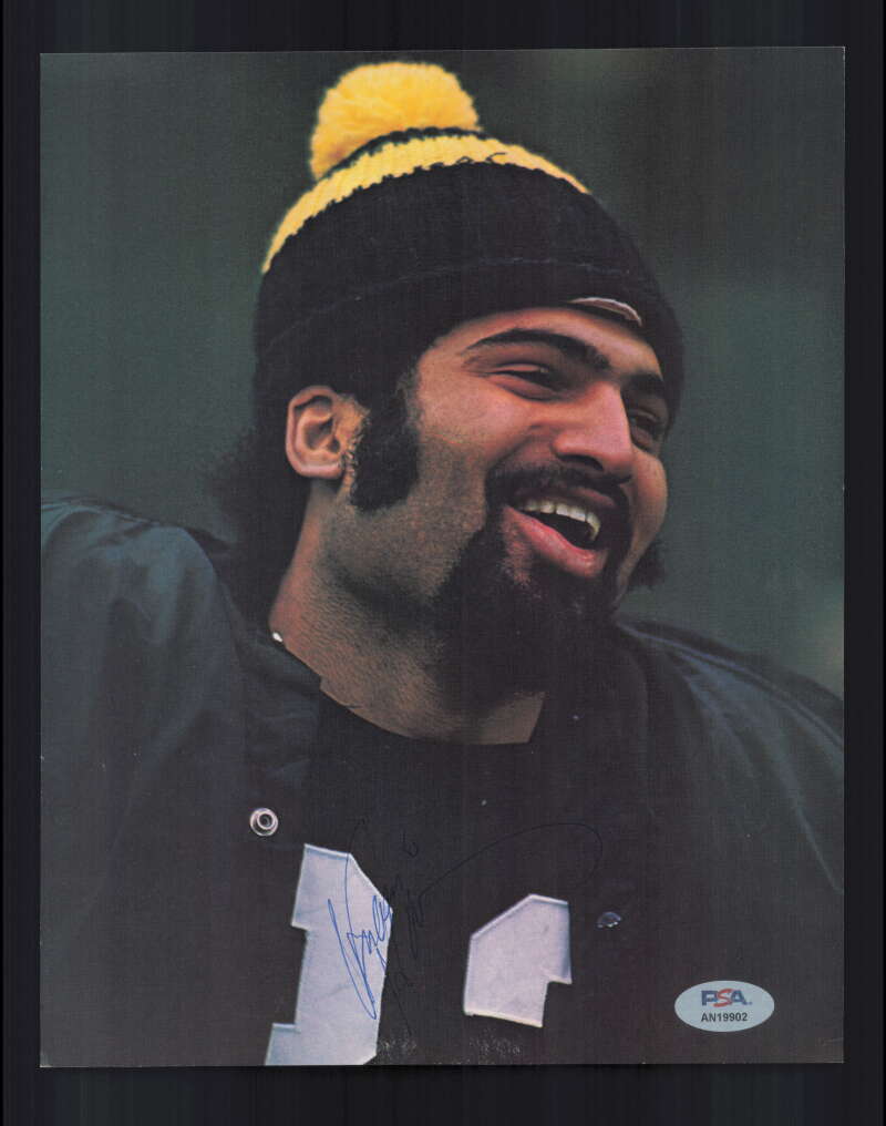 Franco Harris PSA DNA Signed 70`s 8x10 Vintage Photo Autograph Steelers