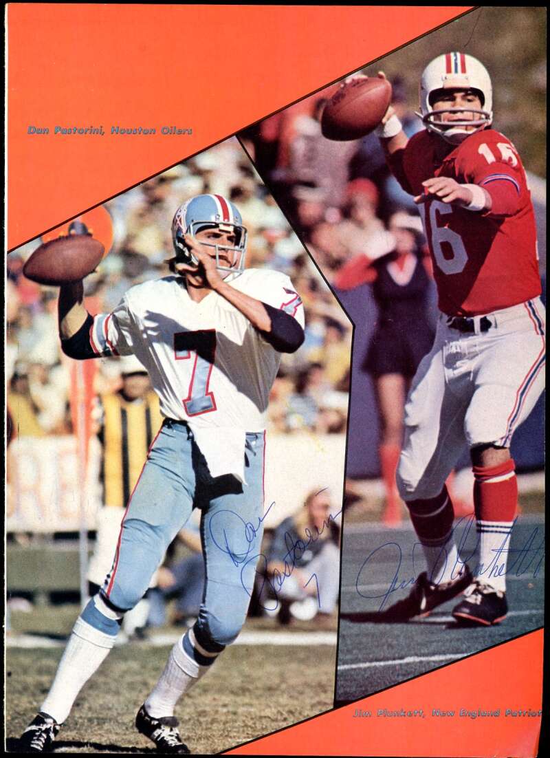 Terry Bradsahaw Kilmer Pastorini Jim Plunkett JSA Signed by 4 8x11 Photo Page