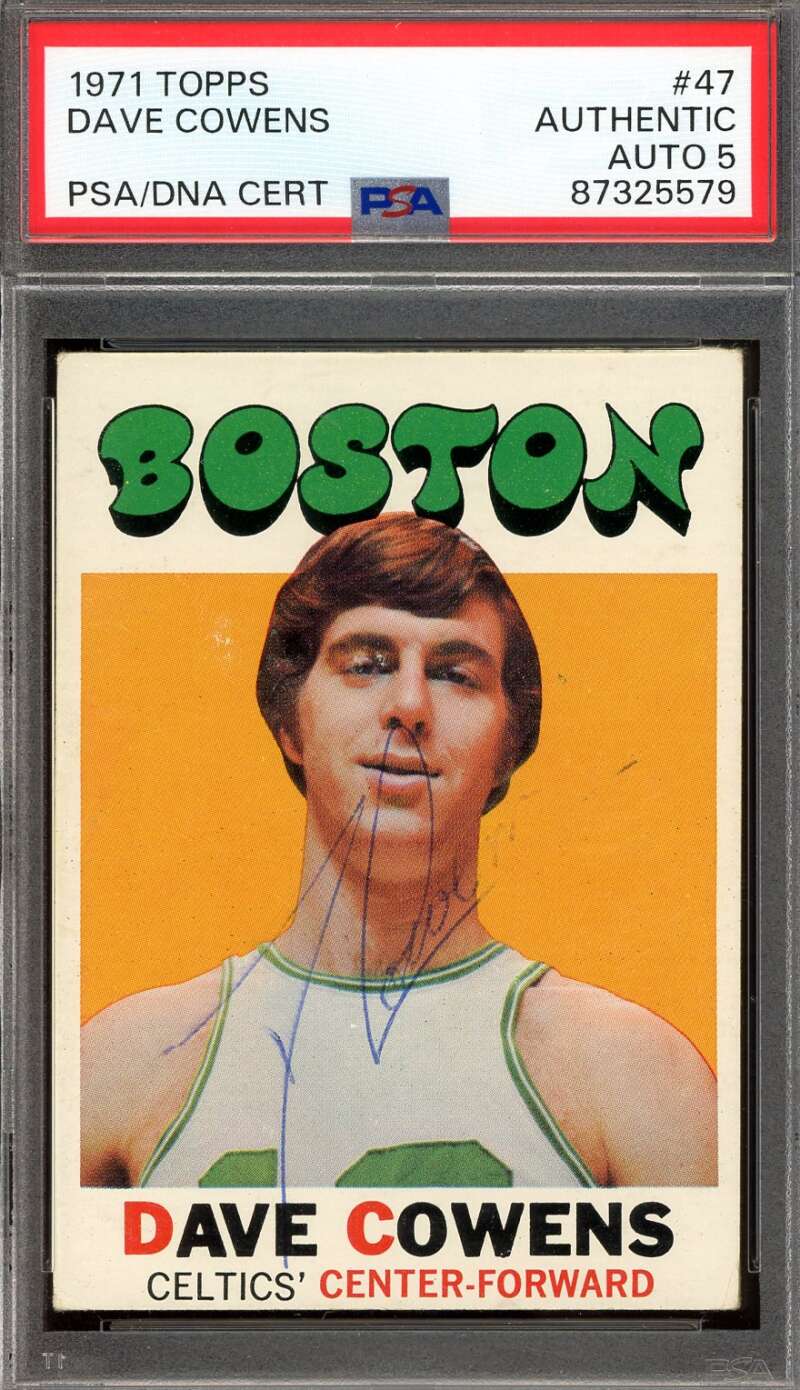 Dave Cowens PSA DNA Vintage Signed 1971 Topps Rookie Autograph