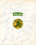 1976 Athletics 8x10 Team Sheet Signed By 30 Fingers Baylor Blue Williams Tovar