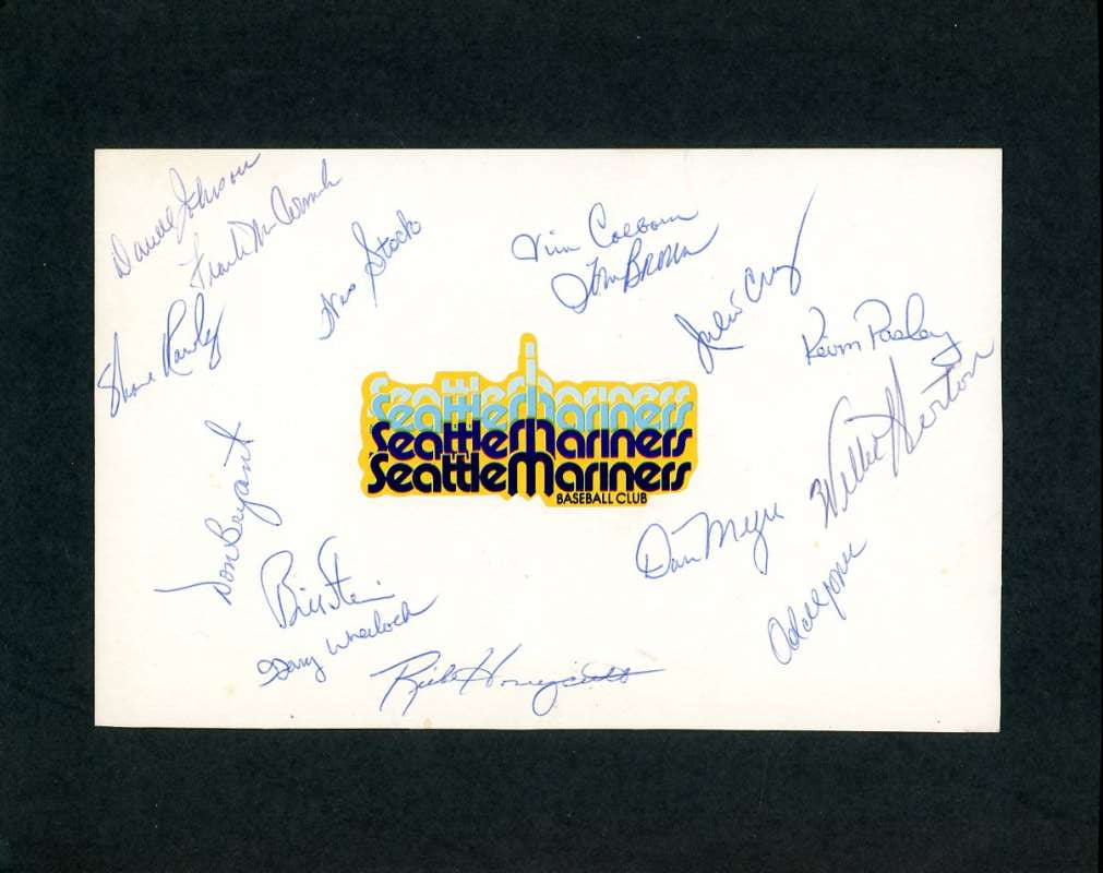 1979 Mariners 8x10 Team Sheet Signed By 15 Horton Cruz Bryant Meyer