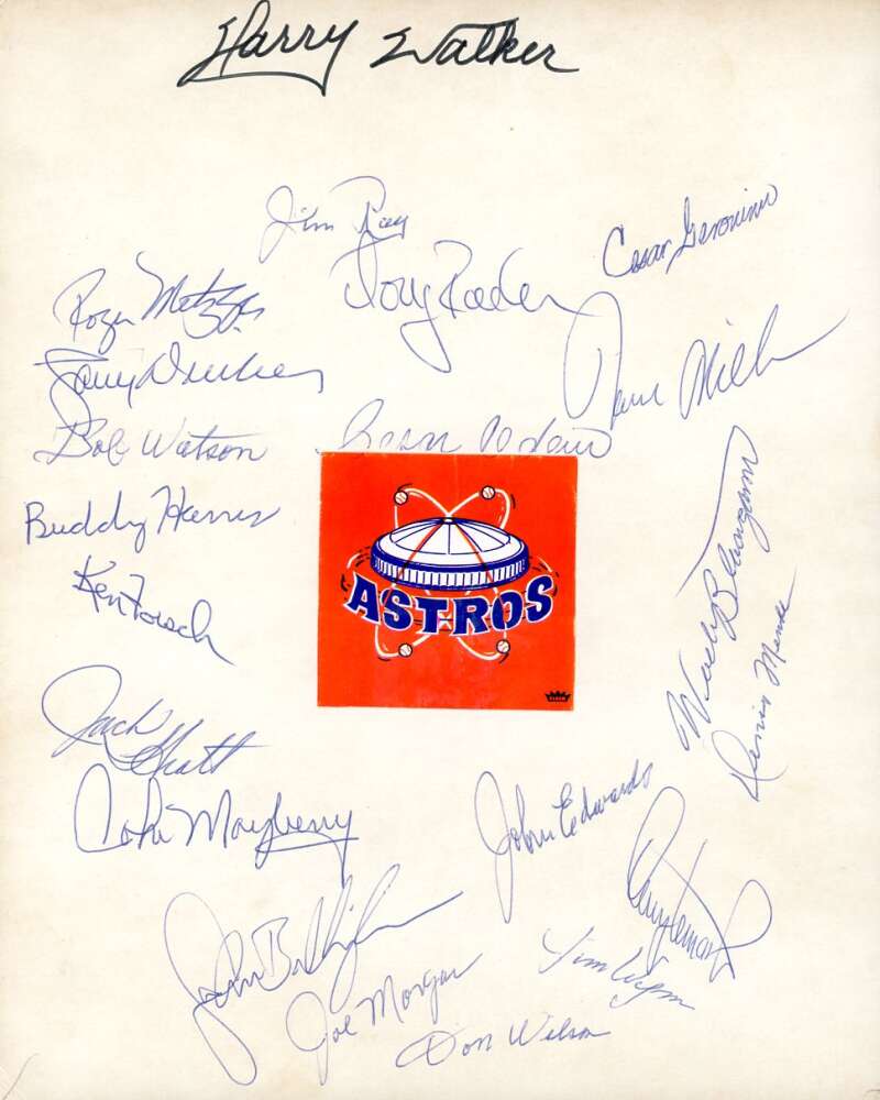 1971 Astros 8x10 Team Sheet Signed By 21 Joe Morgan Forsch Geronimo Wilson Wynn
