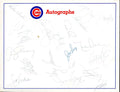 1985 Cubs 8x10 Team Sheet Signed By 19 Ryne Sandberg Cey Eckersley Lopes Stone