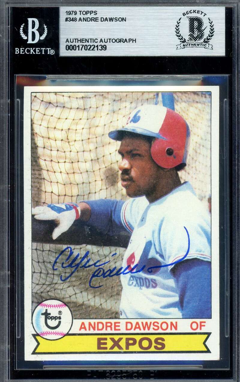 Andre Dawson Beckett BAS Signed 1979 Topps Autograph