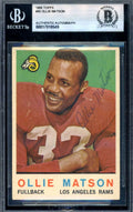 Ollie Matson Beckett BAS Vintage Signed 1959 Topps Autograph