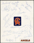 1971 Angels Team Sheet Signed by 22 JSA Loa Sandy Alomar Jim Fregosi Tony Conigliaro