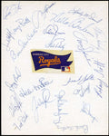 1975 Royals Team Sheet Signed by 22 JSA Loa George Brett Vada Pinson Frank White