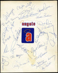 1972 Angels Team Sheet Signed by 27 JSA Loa Nolan Ryan Vada Pinson Sandy Alomar
