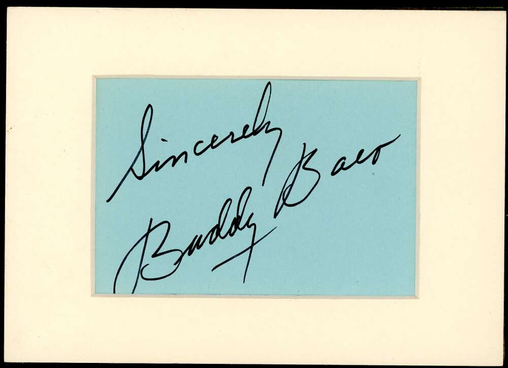 Buddy Baer JSA Coa Signed Matted Album Page Autograph