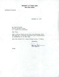 Terry Brennan JSA Coa Autograph 1955 Typed Letter Notre Dame Signed
