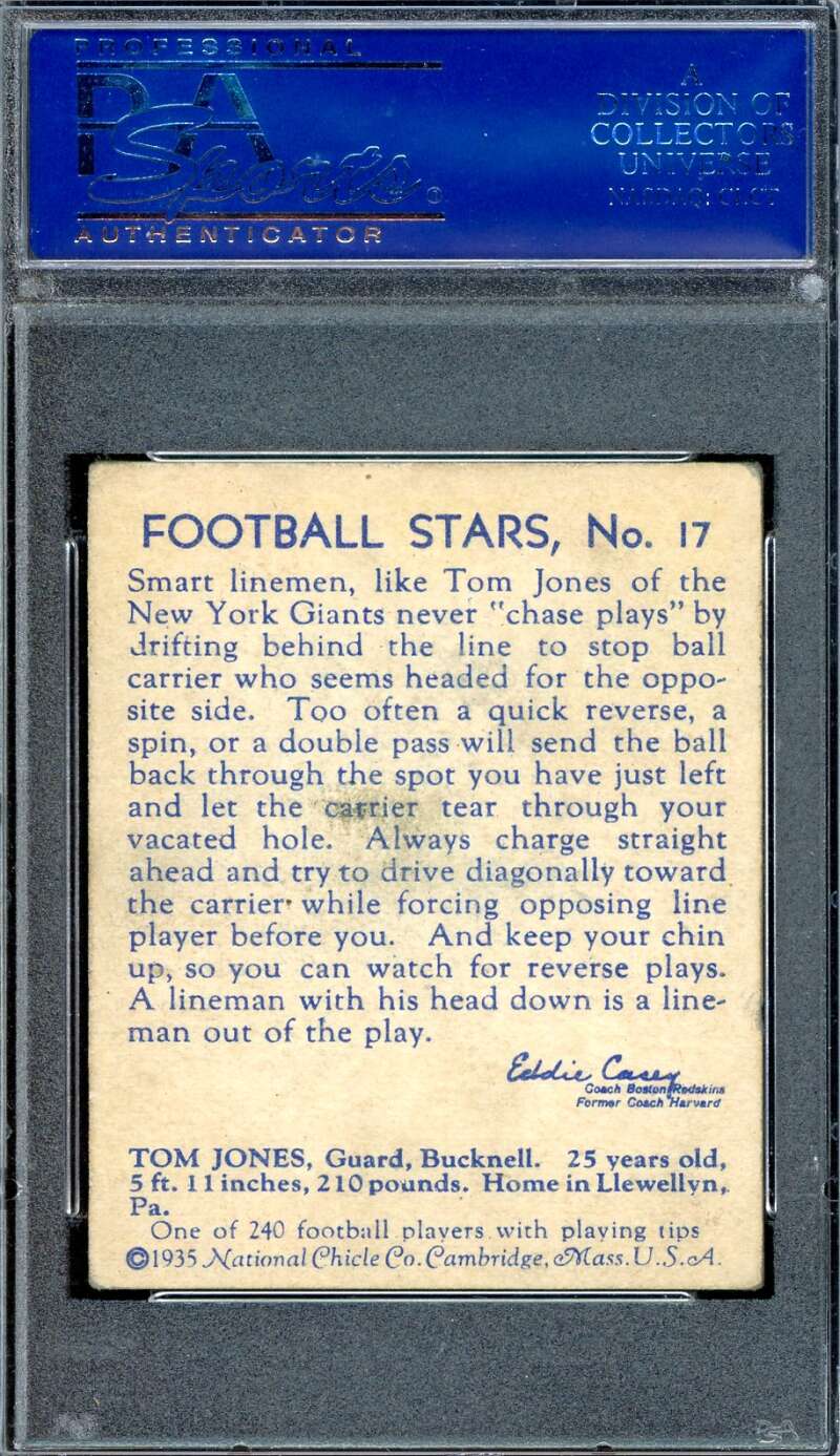 Tom Jones PSA VG-EX+ 4.5 1935 National Chicle
