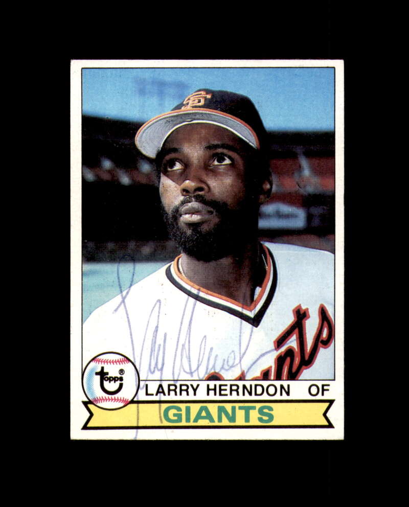 Larry Herndon Signed Original 1979 Topps San Francisco Giants Autograph