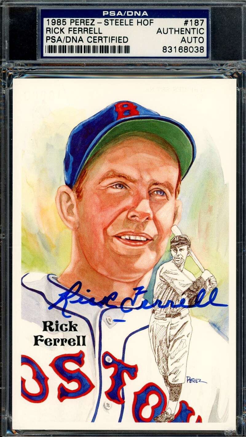 Rick Ferrell PSA DNA Coa Signed Perez Steele Postcard Autograph