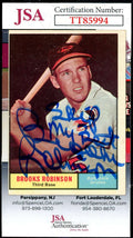 Brooks Robinson JSA Coa Signed 1961 Topps Autograph