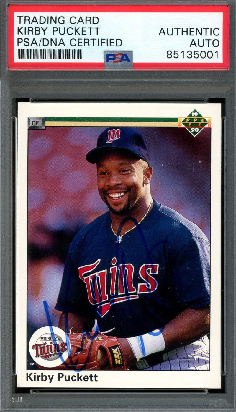 Kirby Puckett PSA DNA Signed 1990 Upper Deck Autograph