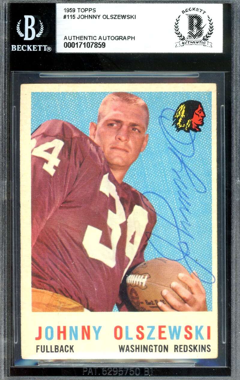 Johnny Olszewski Beckett BAS Signed 1959 Topps Autograph