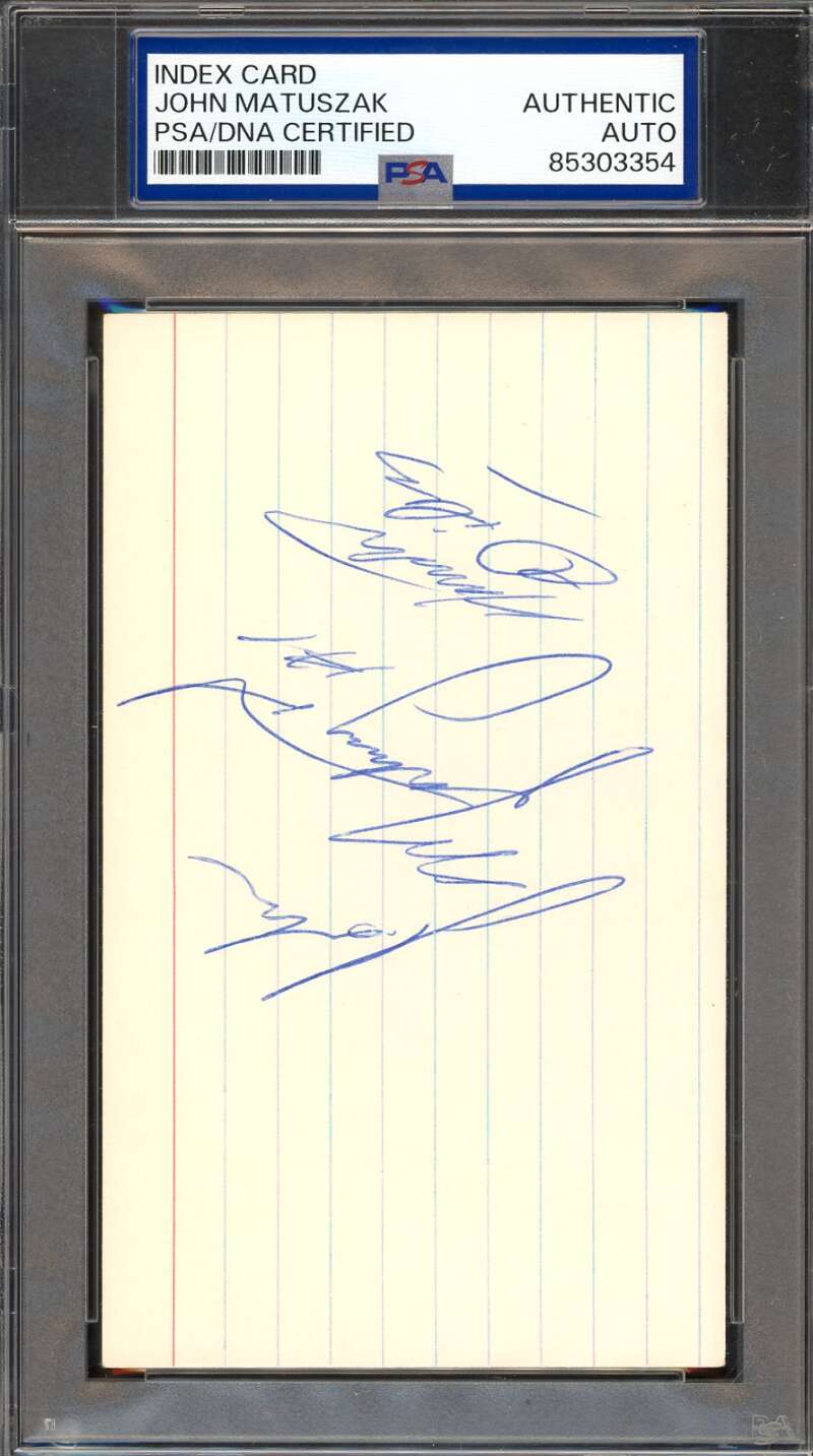 John Matuszak PSA DNA Signed Vintage 1974 Rookie 3x5 Index Card Autograph