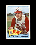 Steve Boros Signed Authentic 1965 Topps Cincinnati Reds Autograph