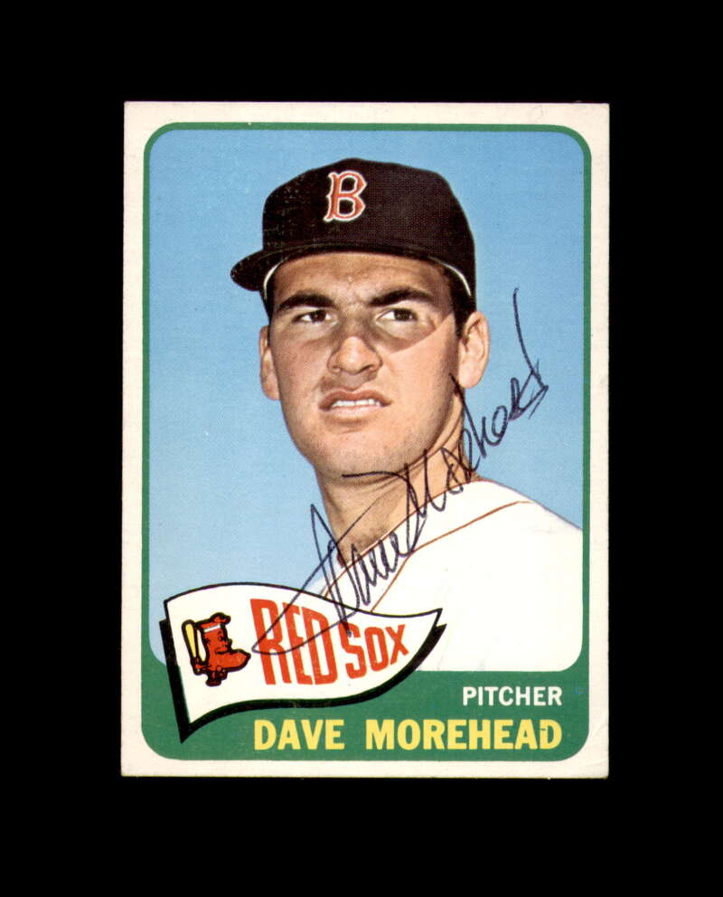 Dave Morehead Signed Authentic 1965 Topps Boston Red Sox Autograph