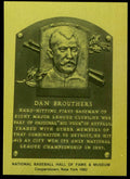 Dan Brouthers Rare 1981-89 Hall of Fame Plaque Metallic Card