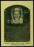 Jesse Haines Rare 1981-89 Hall of Fame Plaque Metallic Card Cincinnati Reds